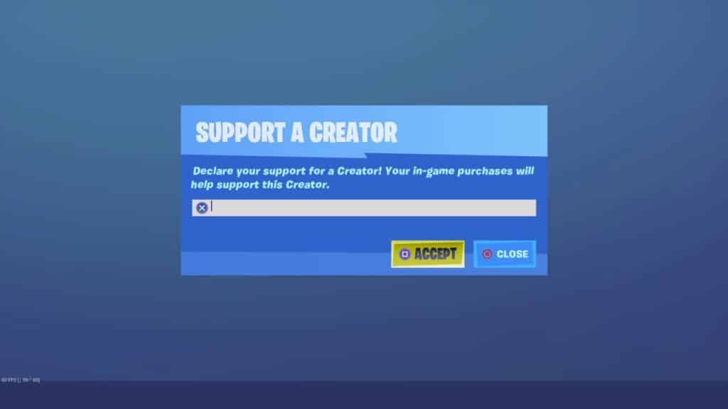 Fortnite Support a creator