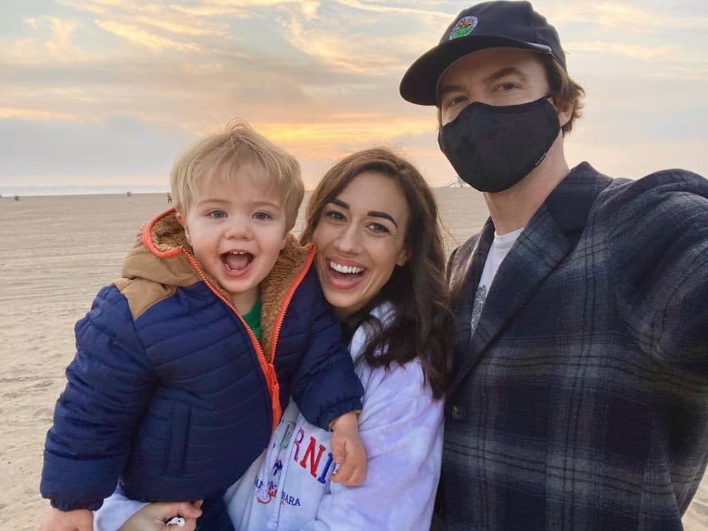 Colleen Ballinger with son Flynn and her husband Erik