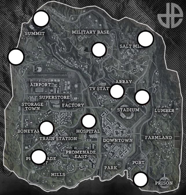 Map of POW Camps in Warzone for Rambo dog tags