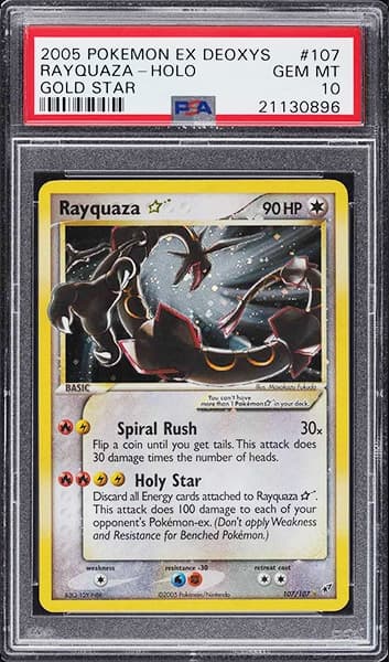 Rayquaza Gold Star Holo Ex Deoxys