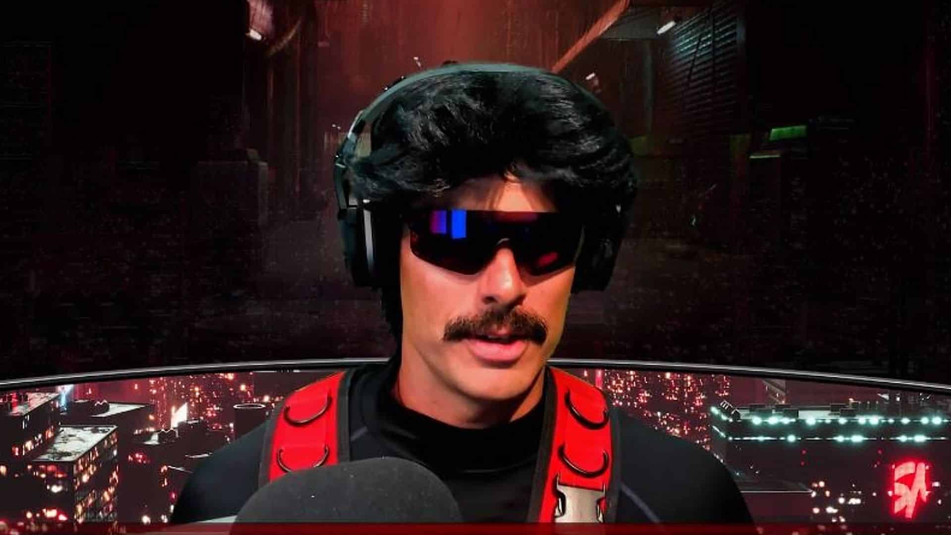 Dr Disrespect talking on a live stream