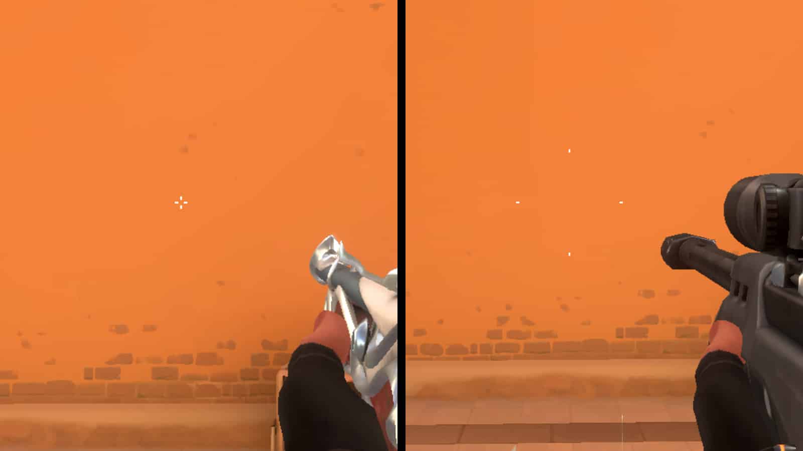 Comparison between the Guardian crosshair and