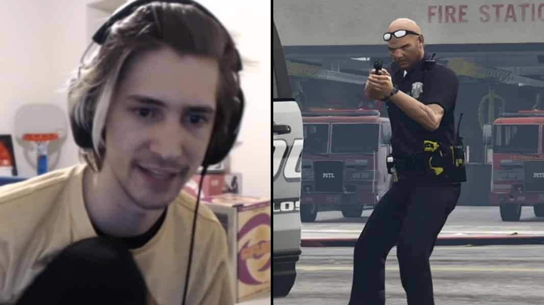 xQc and a GTA Rp cop