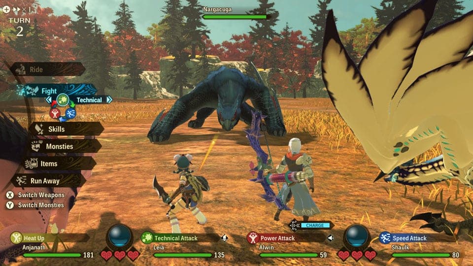 Monster Hunter Stories 2 combat 