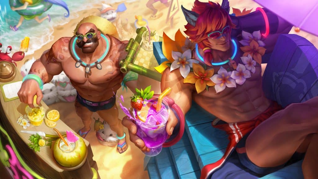 Pool Party Braum and Sett are ready for some summer fun in League of Legends.