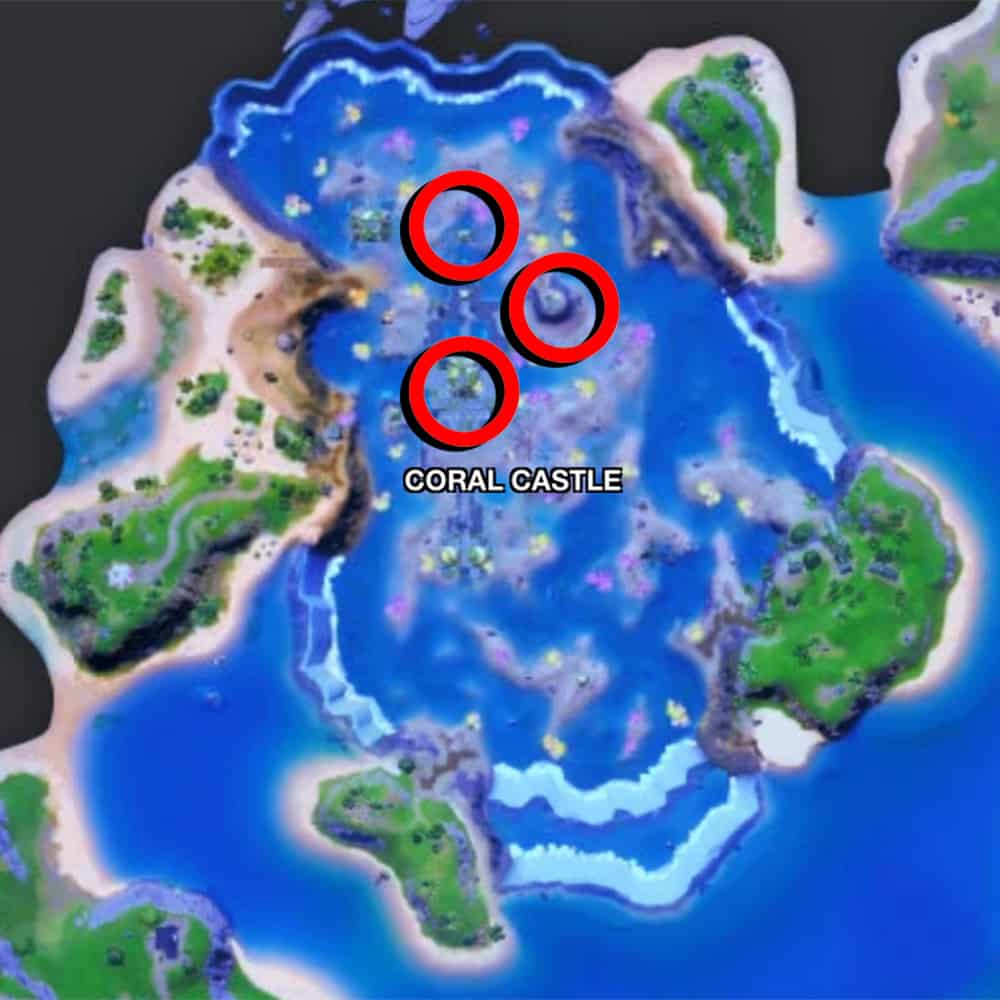 Fortnite Coral Castle artifact locations