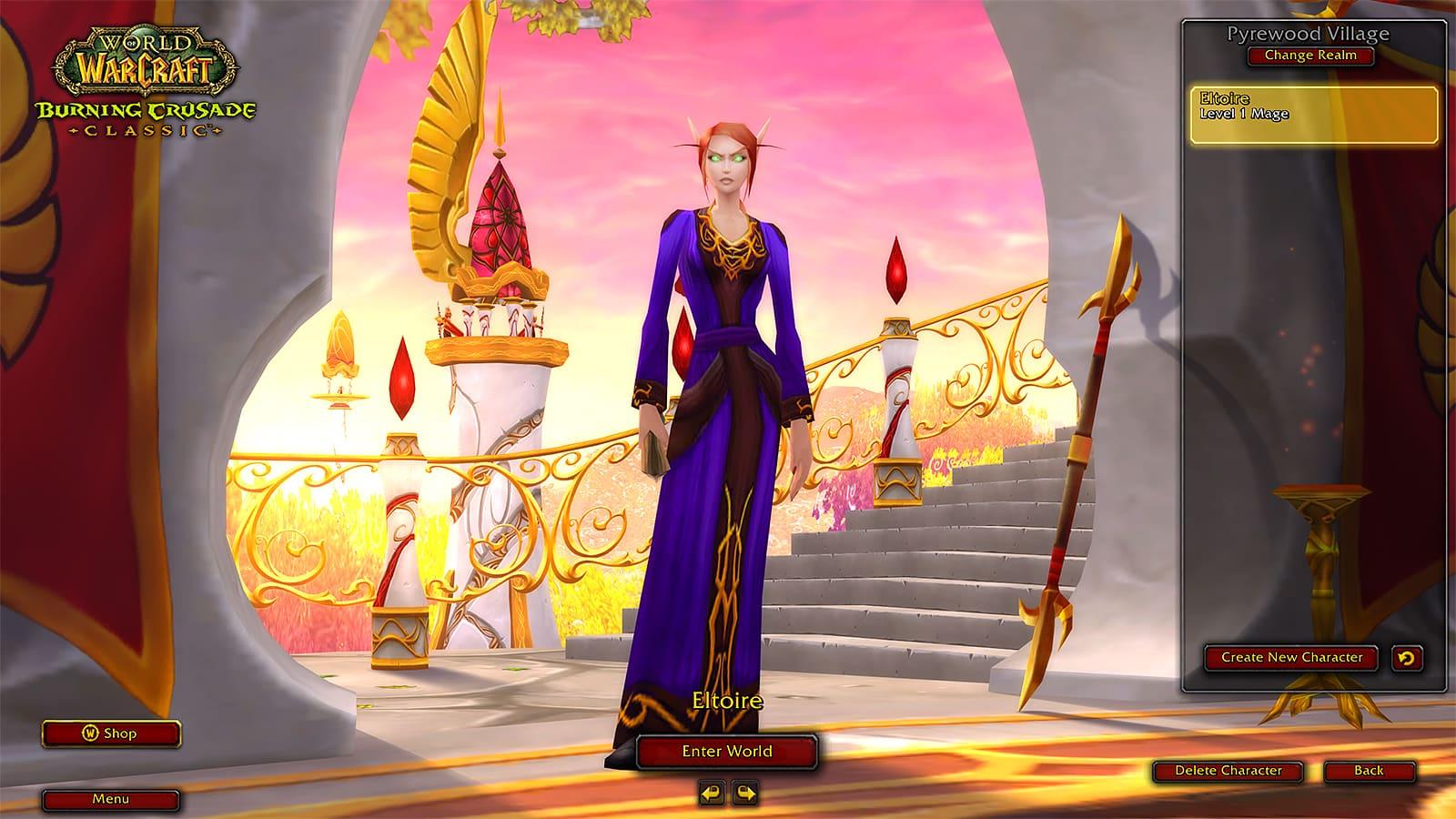 WoW Classic Blood Elf Mage