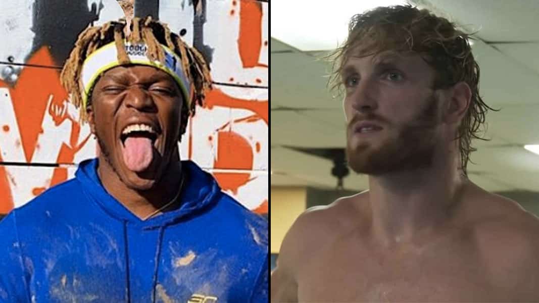 KSI and Logan Paul side by side in boxing gear