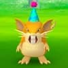 party hat raticate pokemon go