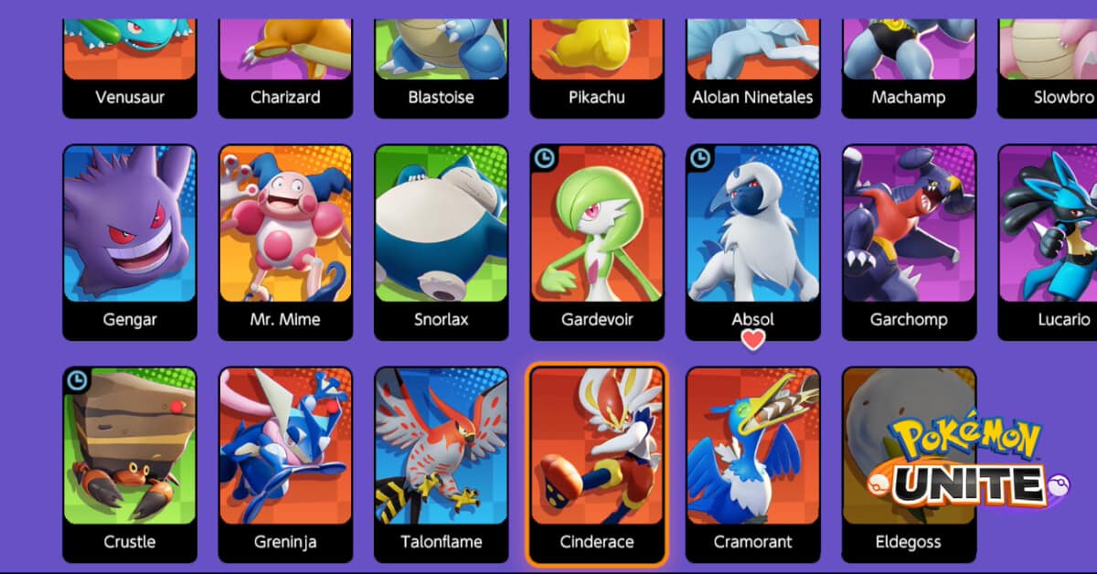 Pokemon Unite roster list