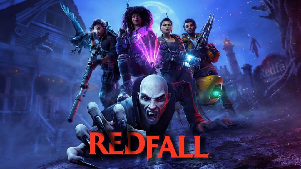 An image of characters and enemies from Arkane's Redfall