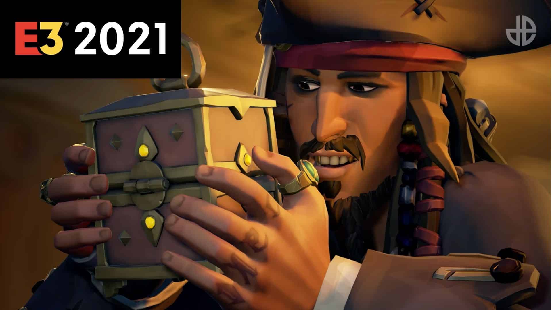 captain jack sparrow in the sea of thieves e3 trailer