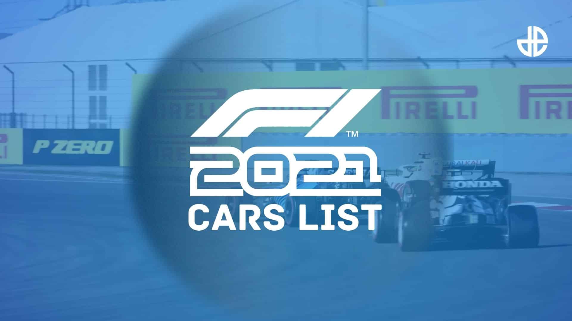 f1 2021 cars list image