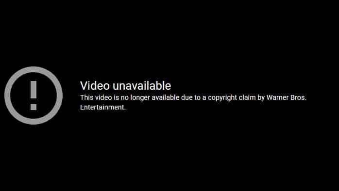 YouTube video deleted