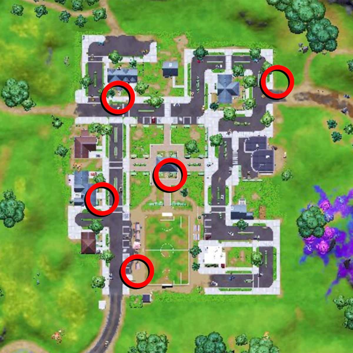 Fortnite Pleasant Park Welcome Sign Locations