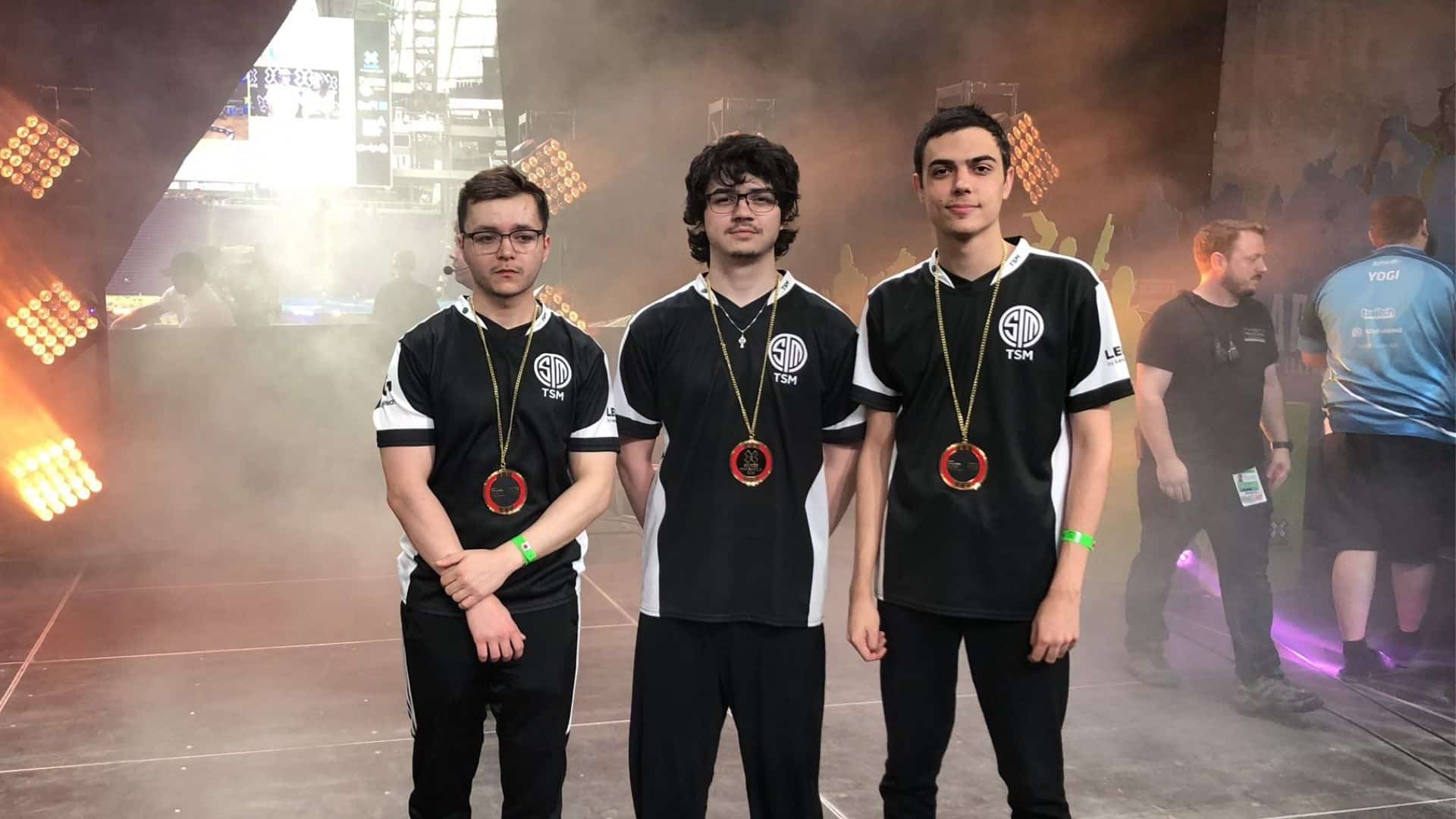 TSM Apex Legends roster with medals after event