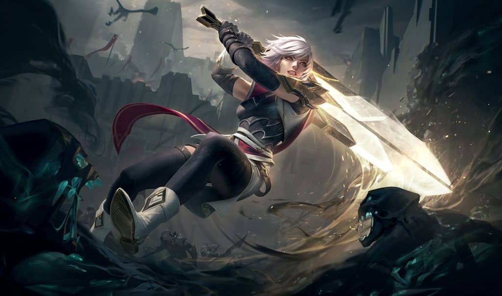 Riven is one of five LoL champs getting a "Sentinel" skin in LoL patch 11.14.