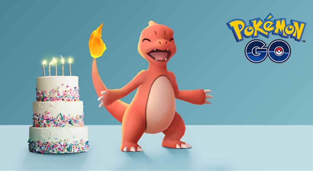 Pokemon Go 5th anniversary cake Charmeleon
