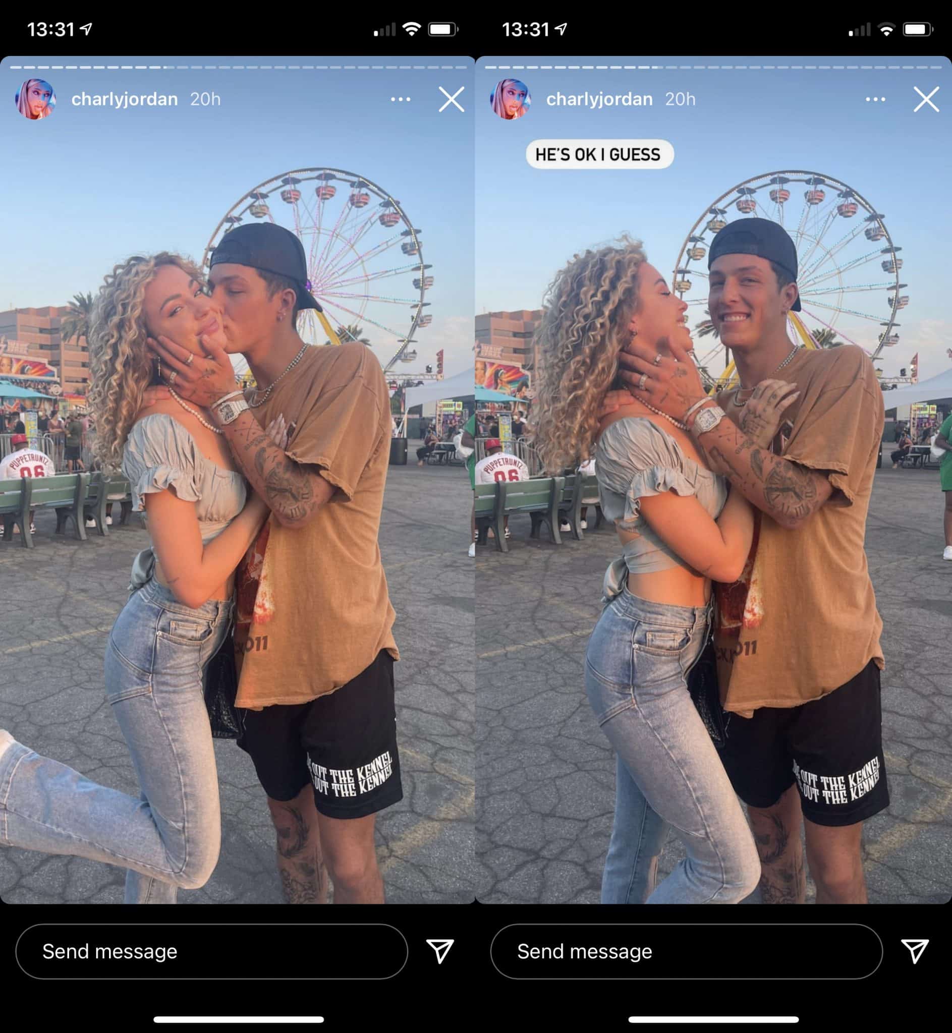 Tayler Holder and Charly Jordan on Instagram at State Fair