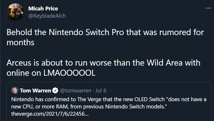 Pokemon fan reacts to Switch OLED