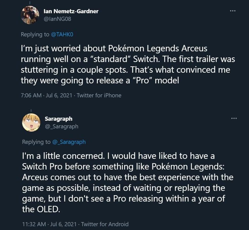 Pokemon fans concerned for Legends Arceus Switch OLED