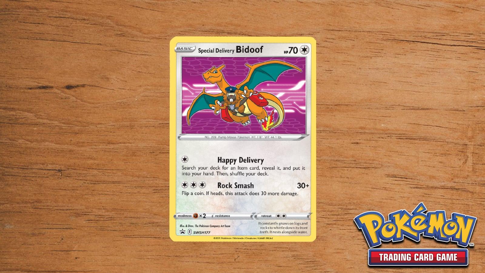 Special Delivery Bidoof Pokemon Card