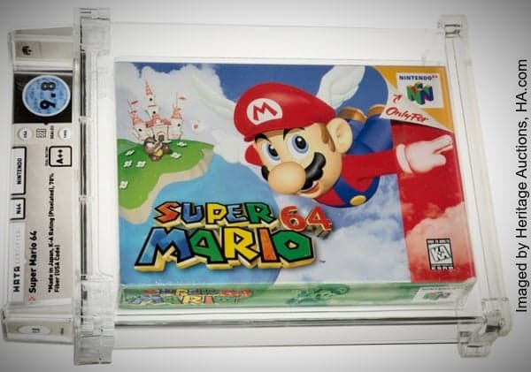 Super Mario 64 Nintendo N64 Auction World Record Cartridge With Vignette