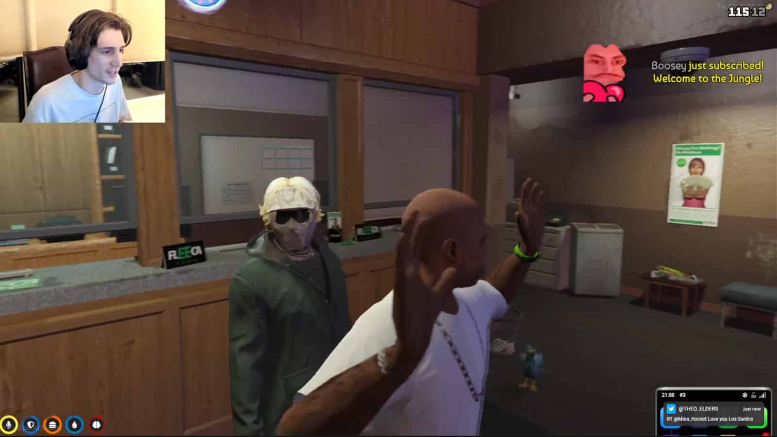 xQc robbing bank in GTA NoPixel