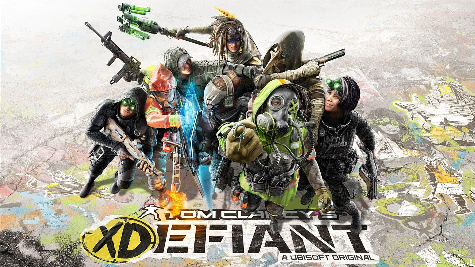 An image of Tom Clancy characters with the XDefiant logo