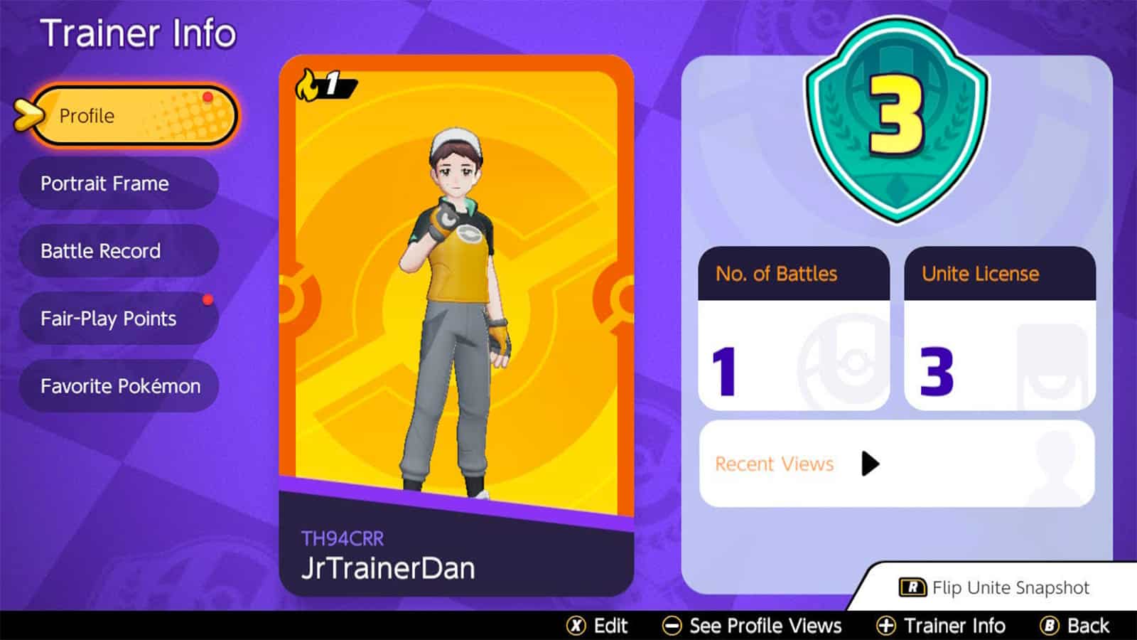 Pokemon Unite Trainer ID