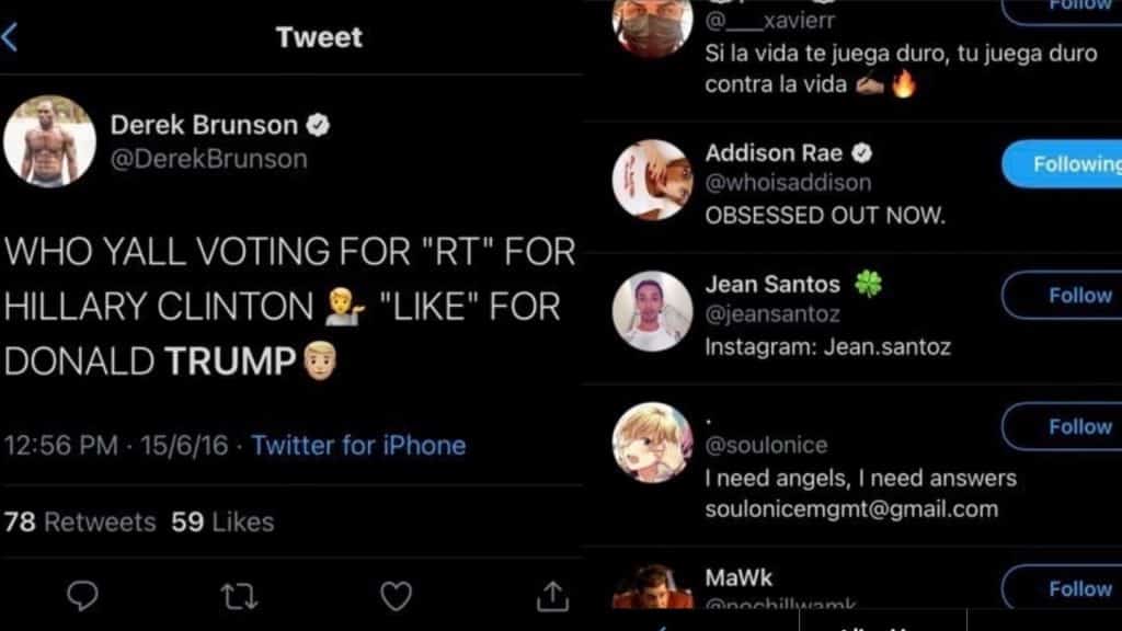 Addison Rae Trump likes
