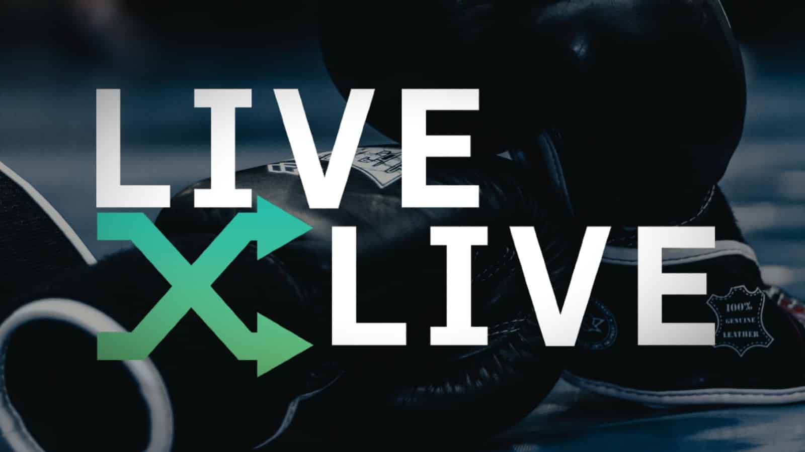 LiveXLive logo over image of boxing gloves