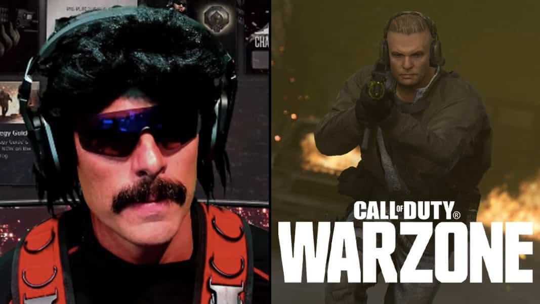 Dr Disrespect and Warzone character in the gas