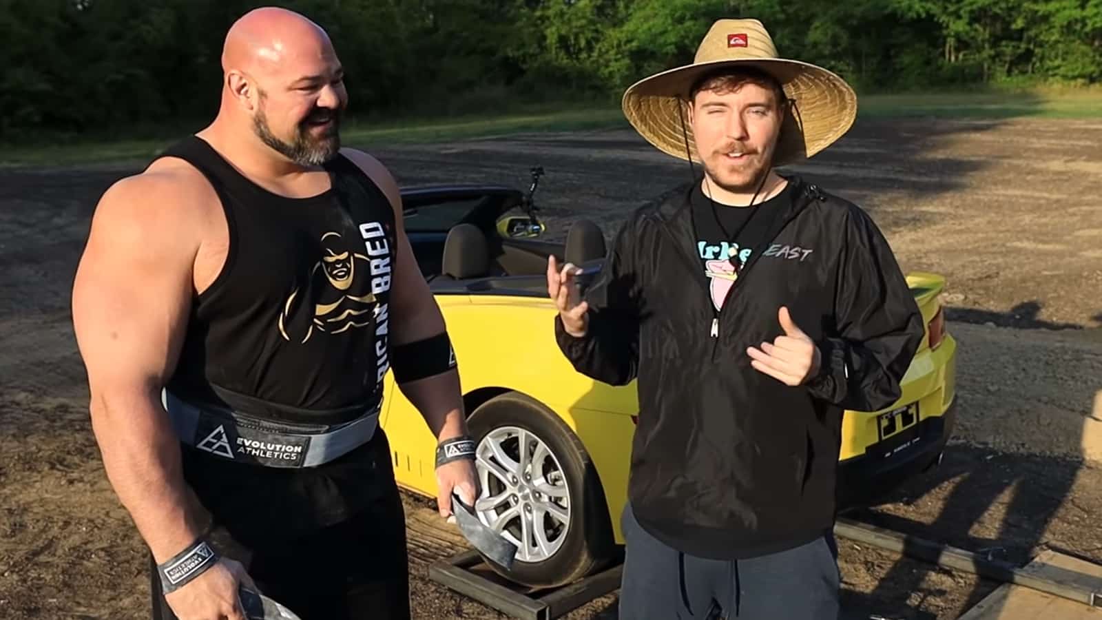 MrBeast gives away $25,000 car to strongman who deadlifts it with YouTuber inside