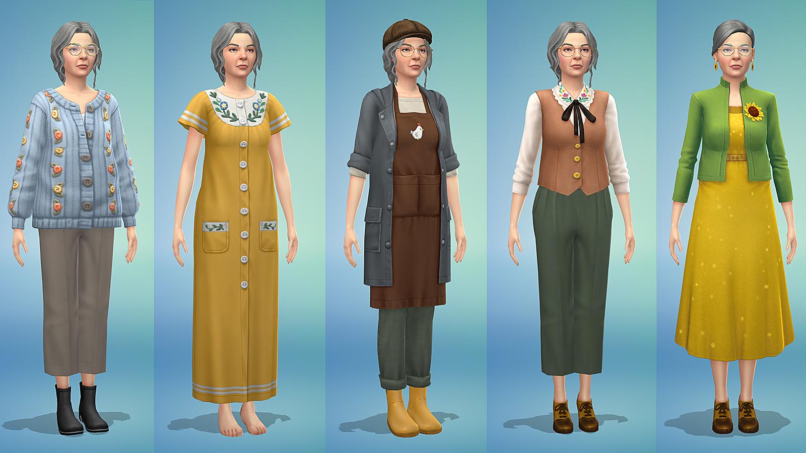 Sims 4 CAS Items Cottage Living