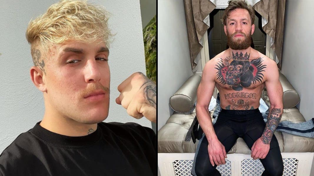 Jake Paul side-by-side with Conor McGregor
