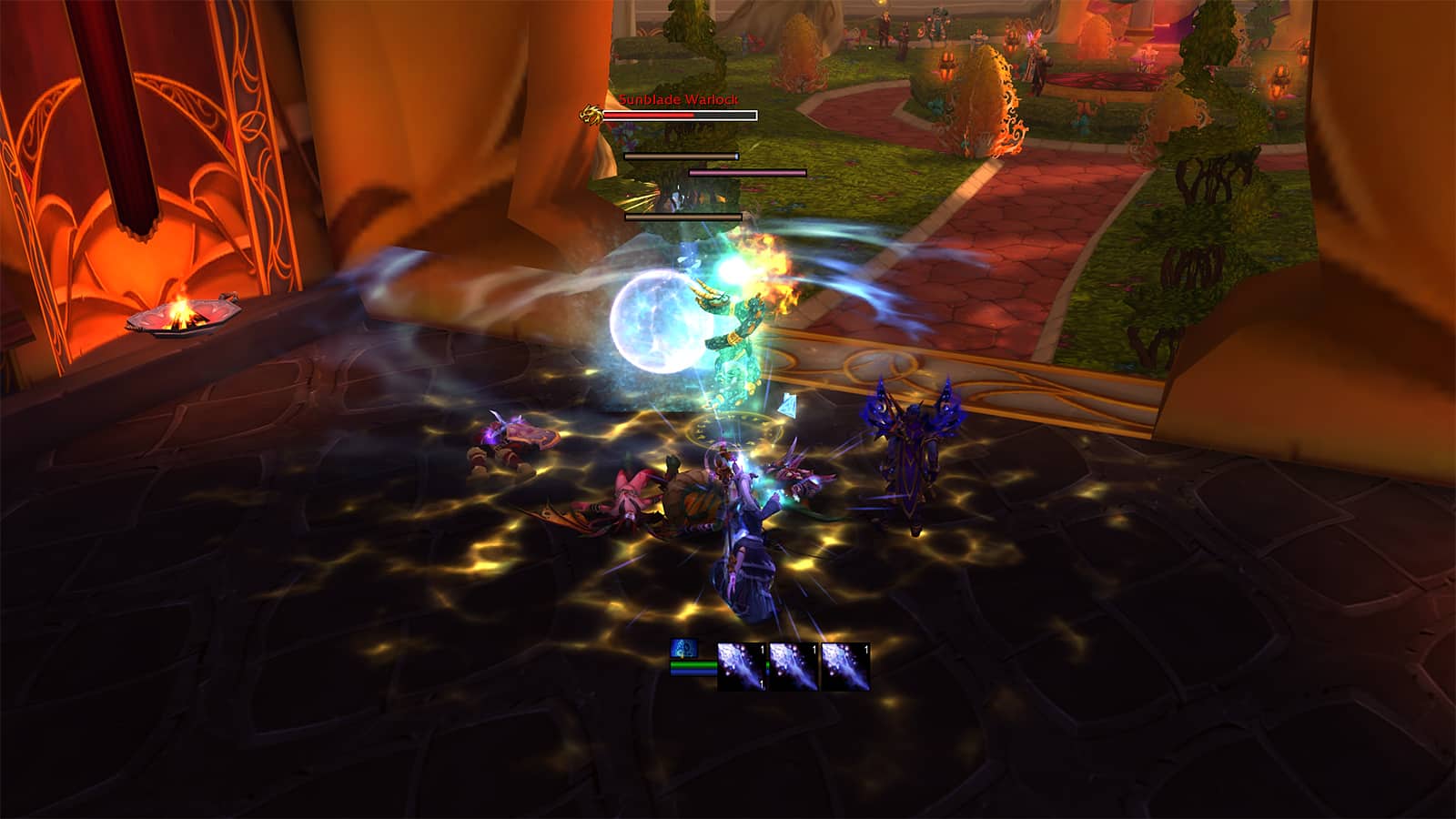 A Draenei mage fighting in MMORPG WoW