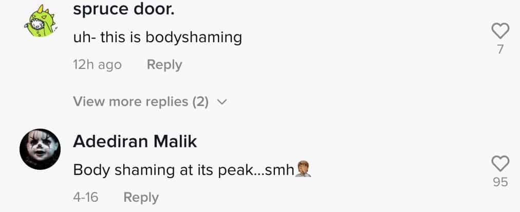 Comments under a TikTok by Khaby Lame
