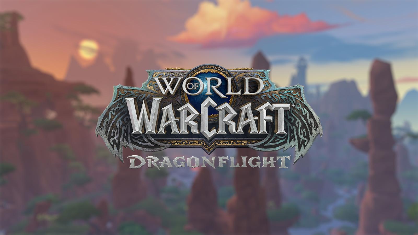 Key art from WoW Dragonflight with the expansion logo