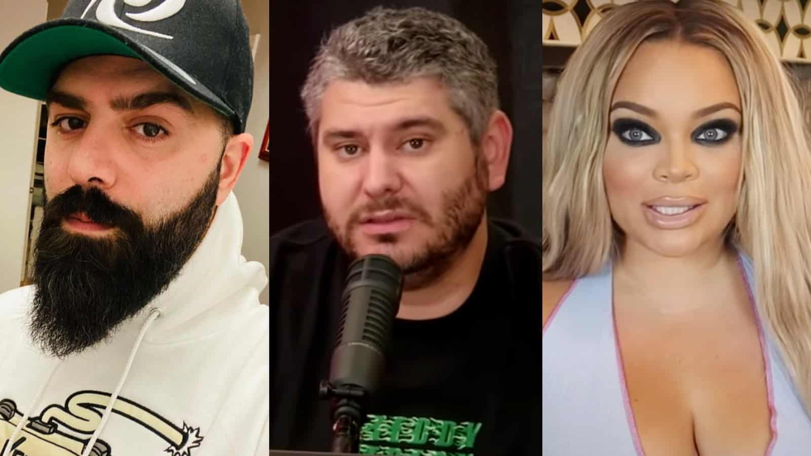 Keemstar,, Ethan Klein, and Trisha Paytas next to each other