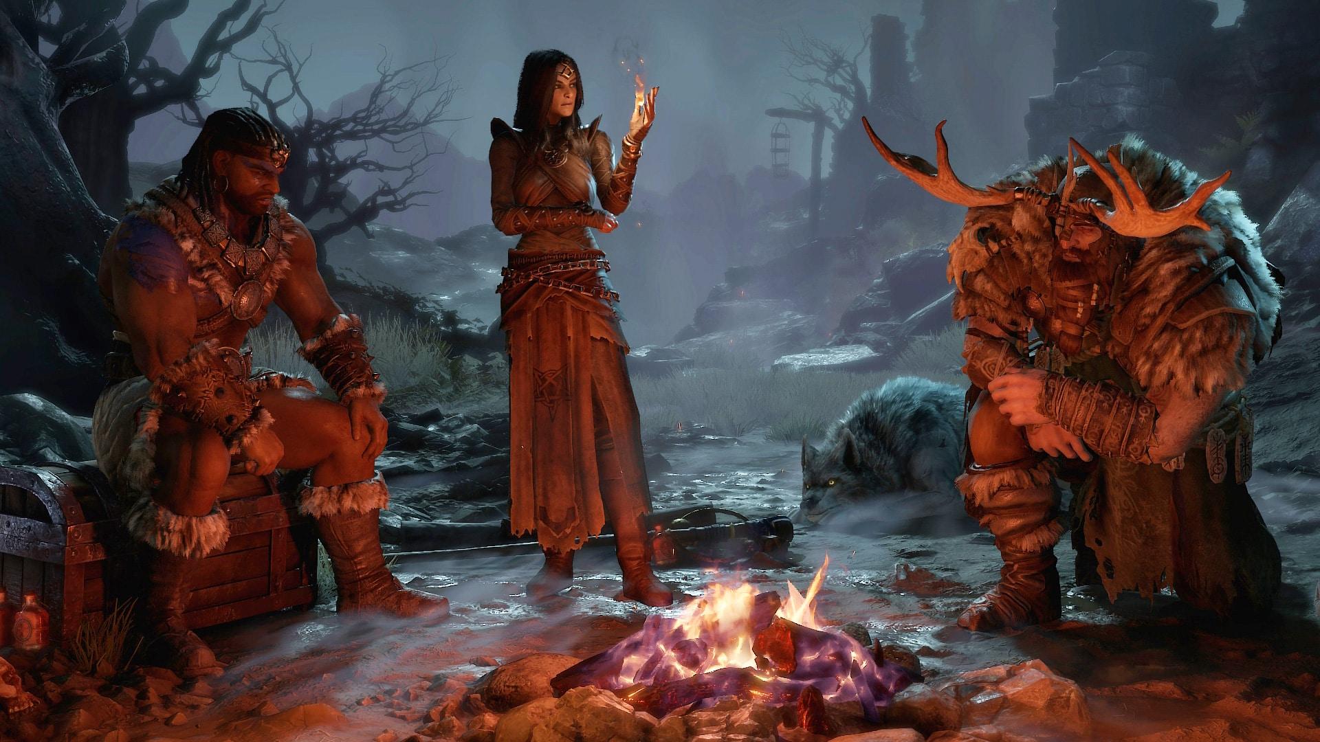 Diablo 4 character select