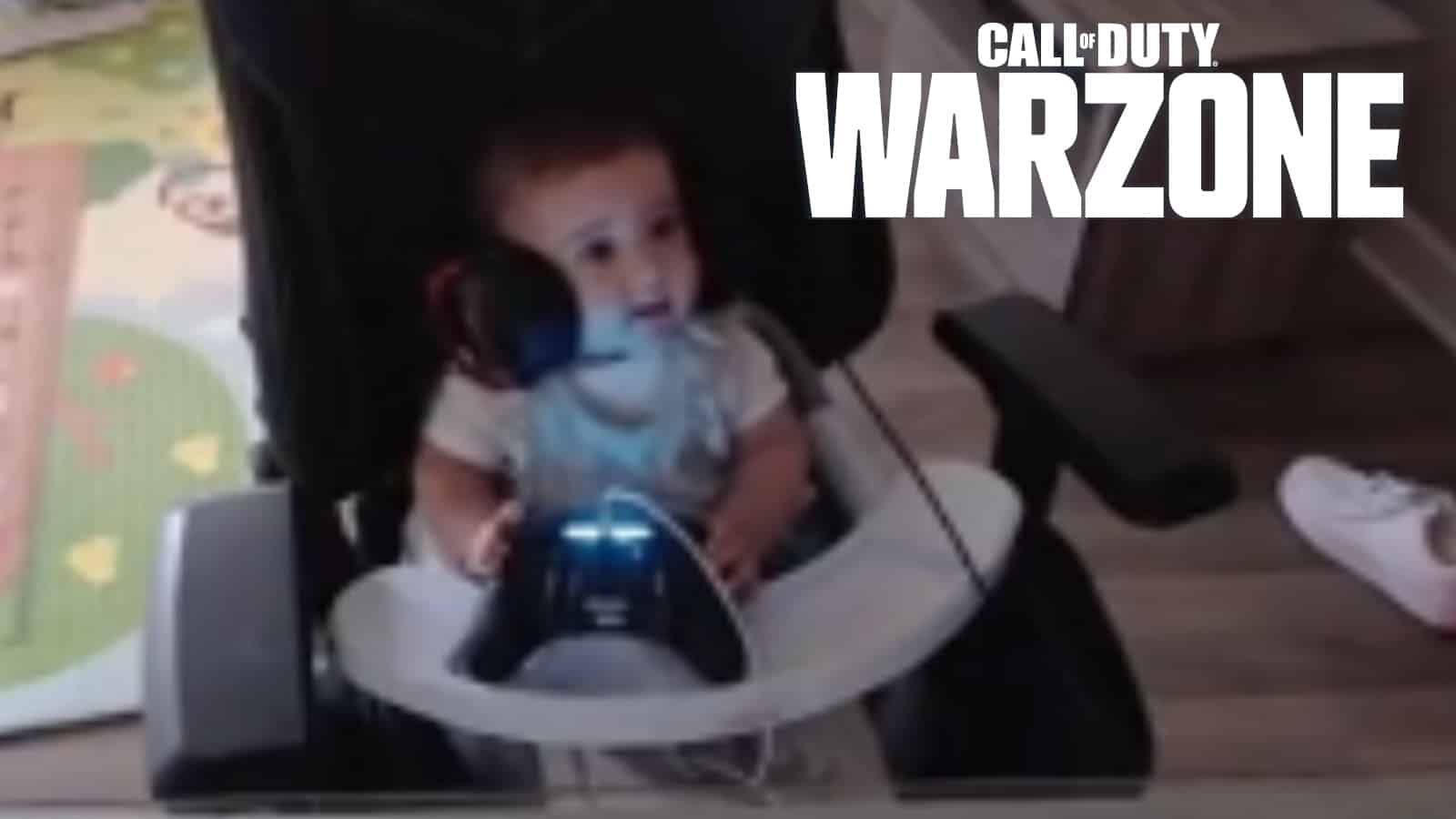 Baby plays Warzone