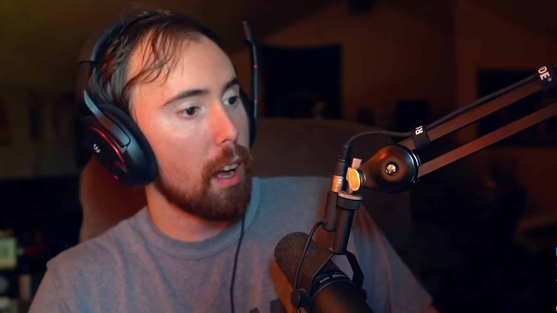 Asmongold stares off to the side on Twitch stream.