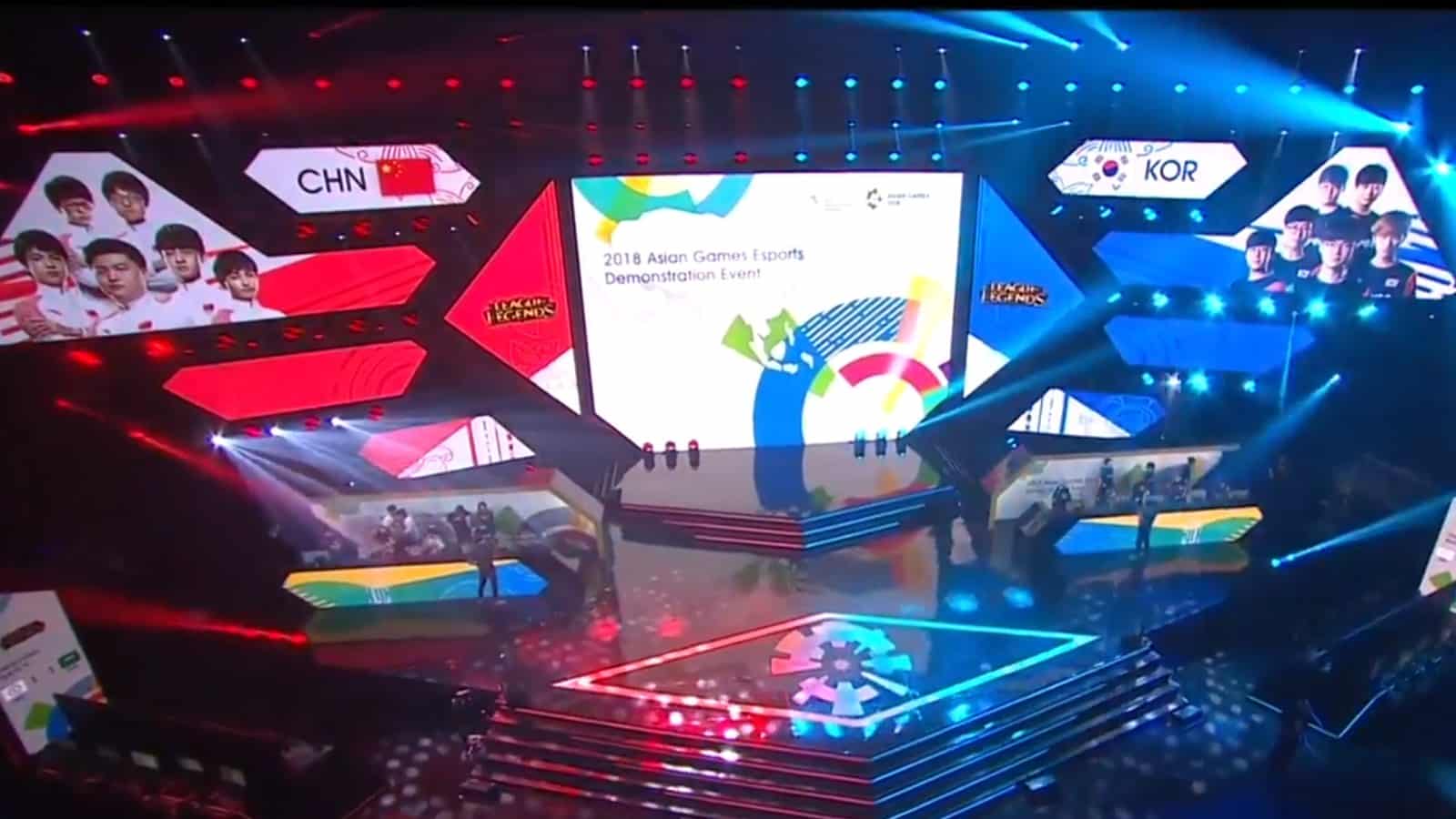 China face Korea in the 2018 Asian Games League of Legends demonstration event final