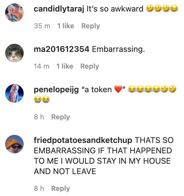 Comments on an Instagram post about Landon McBroom