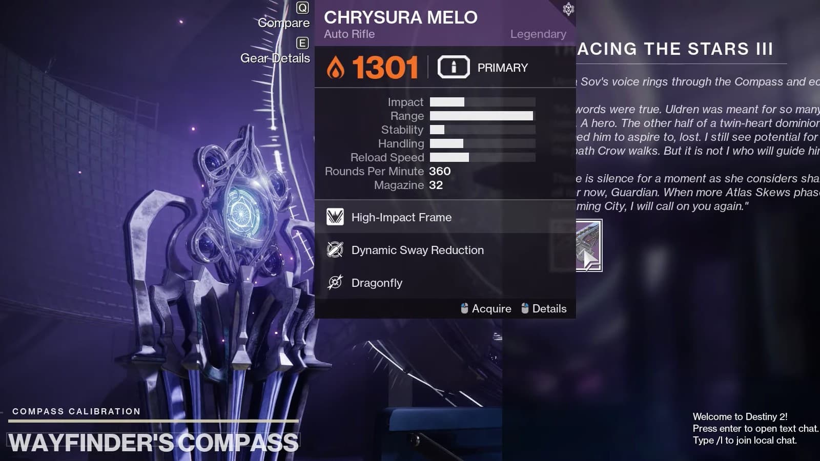 Destiny 2 Auto Rifle Chrysura Melo