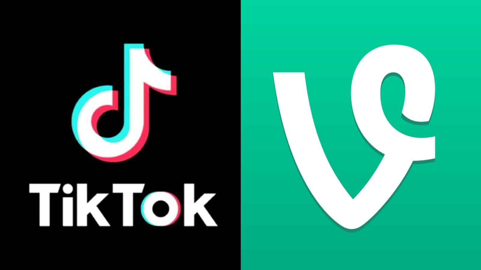 TikTok and Vine logos next to each other