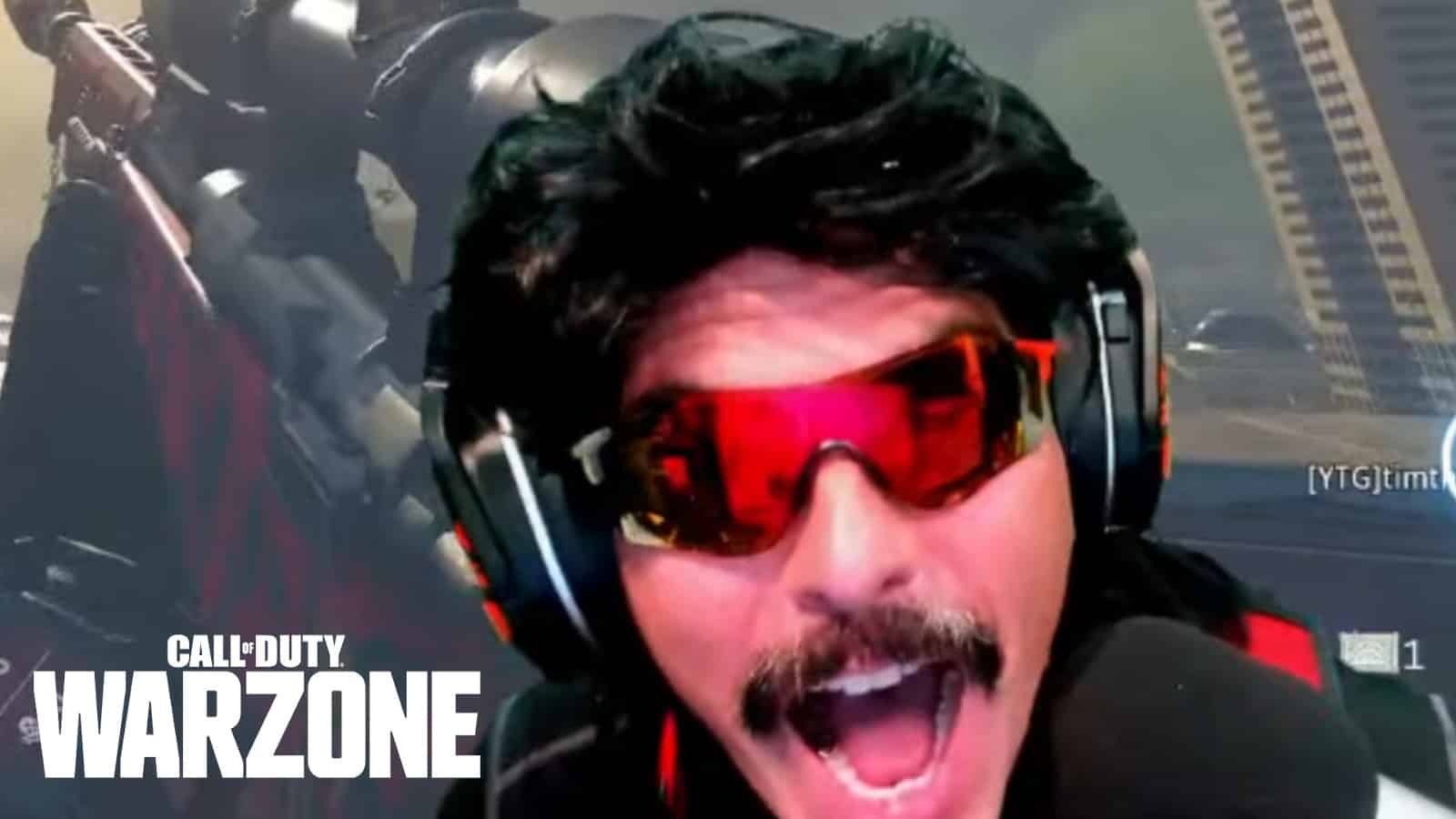 Dr Disrespect freaks out in warzone