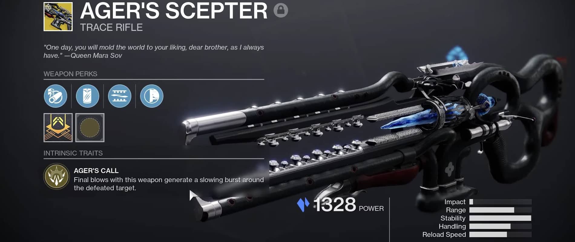 New exotic in Season of the Lost, Ager's Scepter