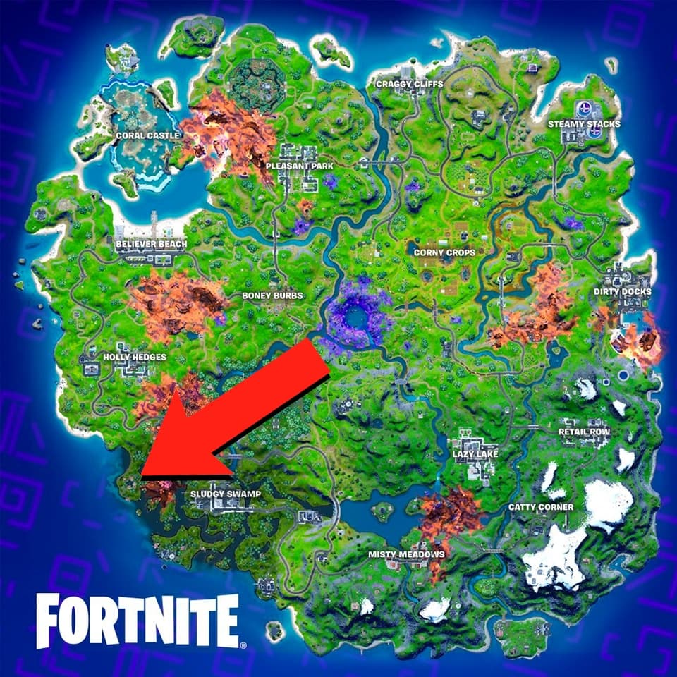Fortnite Shanty Town location map